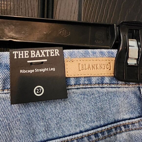 Blank NYC Baxter Rib Cage Jeans Straight Leg with Rips - Picture 9 of 14